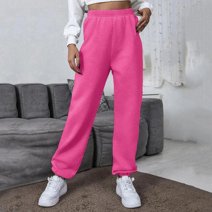 JuliaFashion-High Waist Yoga Sweatpants with Pockets