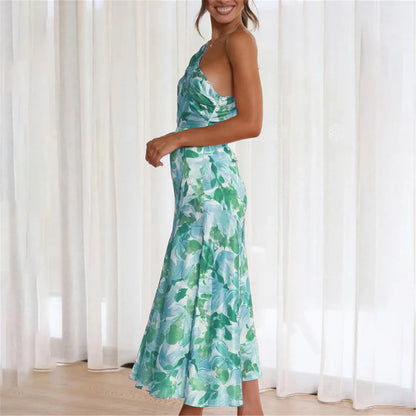 JuliaFashion - 2024 Slim Off Shoulder Floral Sundress Party Dress