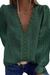 JuliaFashion - 2024 Vintage Elegant Lace Chiffon Tee