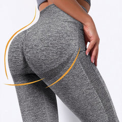 JuliaFashion-Fitness Seamless Workout Push Up Leggings