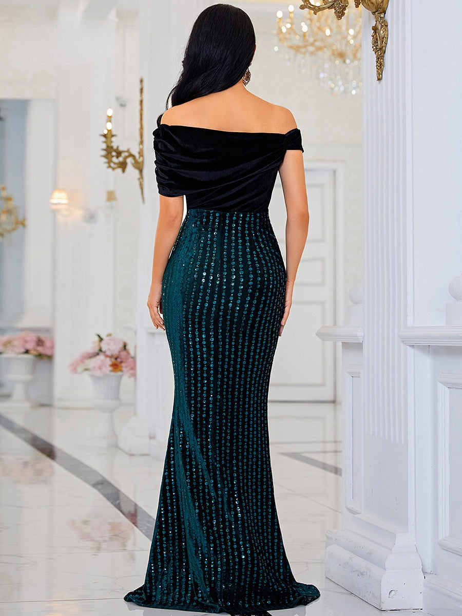 JuliaFashion - 2024 Sexy Tube Backless Sequins Elegant Bodycon Dress