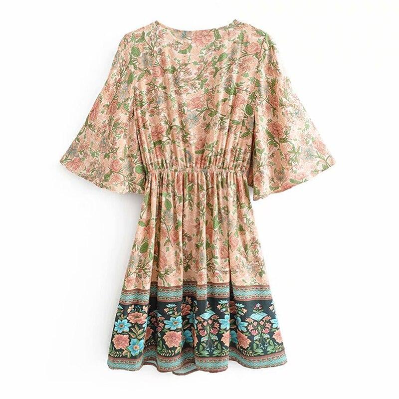 JuliaFashion - 2024 women elegant Cut Out Bohemian Mini Dress