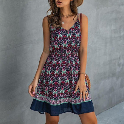 JuliaFashion-Elegant Button Bohemian Summer Dress