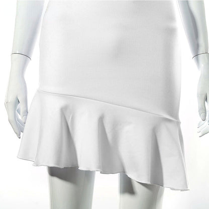 JuliaFashion - 2024 Sleeveless Office Lady Vintage Party White Dress