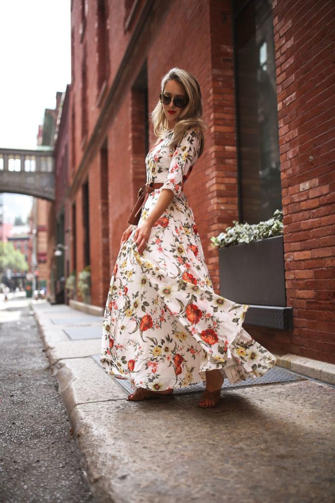 JuliaFashion-Luludress 2024 Orange Flowers Boho Sundress