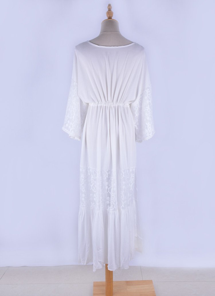 JuliaFashion-Hippie Soul White Lace Dress