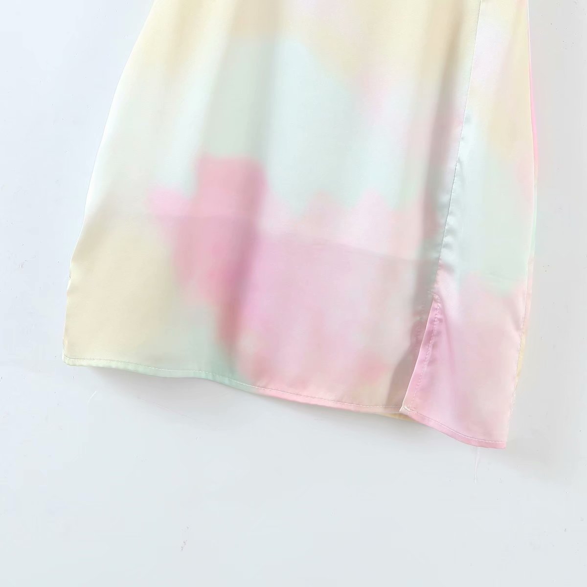 JuliaFashion - 2024 Soft Girl Tie Dye Print Mini Dress