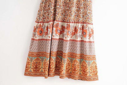 JuliaFashion-Blossom Gypsy Boho Maxi Dress