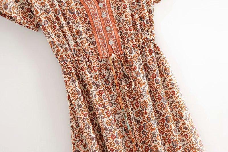 JuliaFashion-Blossom Gypsy Boho Maxi Dress